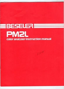 Analizador de color Beseler PM2L manual de instrucciones genuino / guía en inglés - Imagen 1 de 10