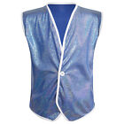 Unisex Kids Vest Stage Waistcoat Holiday Jacket Braided Top Asymmetrical Hem