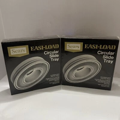 2 Pack Sears Easi-Load Circular Slide Tray Holds 100 2x2  Continuos Projection - Image 1 of 3