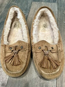 UGG Australia Litney Women's Moccasins Chestnut Brown Slippers 1116030 Sz 8 - Picture 1 of 7
