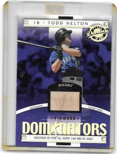 TODD HELTON 2001 DONRUSS DOMINATORS GAME USED BAT#/725 - Picture 1 of 1