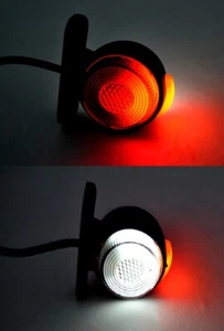 2x czerwona biała bursztynowa 24V LED oznaczenie boczne neon światło lampa do przyczepy ciężarowej - Zdjęcie 1 z 5