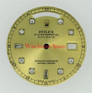 Original Men's Rolex Day-Date 18203 18238 Champagne 8+2 Diamond Dial 18KY #Z17 - Picture 1 of 4