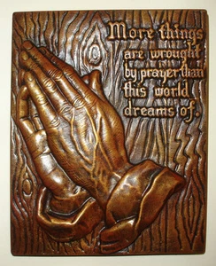 Praying Hands Wall Plaque with Prayer Home Decor Art Sculpture 19002 - Picture 1 of 10