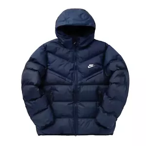 Nike Windrunner PrimaLoft Logo Storm-FIT Hooded Puffer Triple Blue Jacket Men XL - Picture 1 of 7