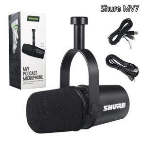 New Shure MV7 Cardioid Dynamic Vocal / Broadcast Microphone USB & XLR Outputs - Picture 1 of 7