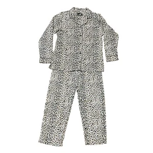 LEOPARD PRINT PAJAMAS SIZE LARGE 2 PIECE JOAN BOYCE SUPER SOFT MOB WIFE WOMENS - Picture 1 of 7