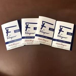 F Ferragamo FREE TIME Pour Homme 0.05 Fl oz Each Edt Samples Lot Of 4 New - Picture 1 of 2