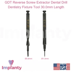 Herramienta de accesorio de odontología taladro dental extractor de tornillo inverso GDT 30,0 mm de longitud - Imagen 1 de 5