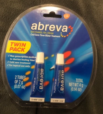Nuevo paquete doble Abreva tratamiento ampolla fiebre herpes labial 2 tubos 3/2028 Foto 1 de 2