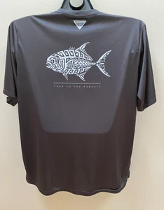 Columbia PFG Shirt Men XL Black Omni Shade Pullover Polyester Fishing Outdoor - Picture 1 of 5
