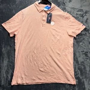 NUEVO CON ETIQUETAS Para hombres XL Vineyard Vines Clemson Tigers Edgartown Polo Naranja Melocotón - Imagen 1 de 5
