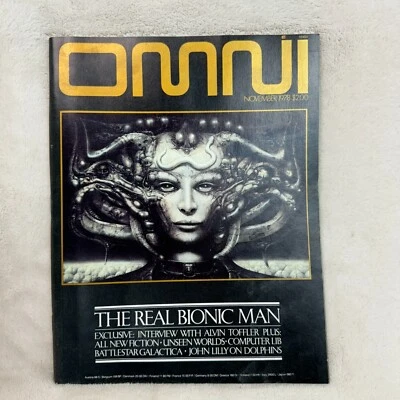Omni Magazine November 1978 Issue #2 The Real Bionic Man Interview w/ A. Toffler - Image 1 of 4