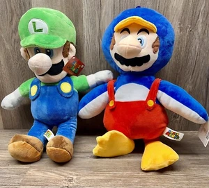 Super Mario 16 Inch Character Plush Penguin Mario & Luigi - New With Tags - Picture 1 of 9