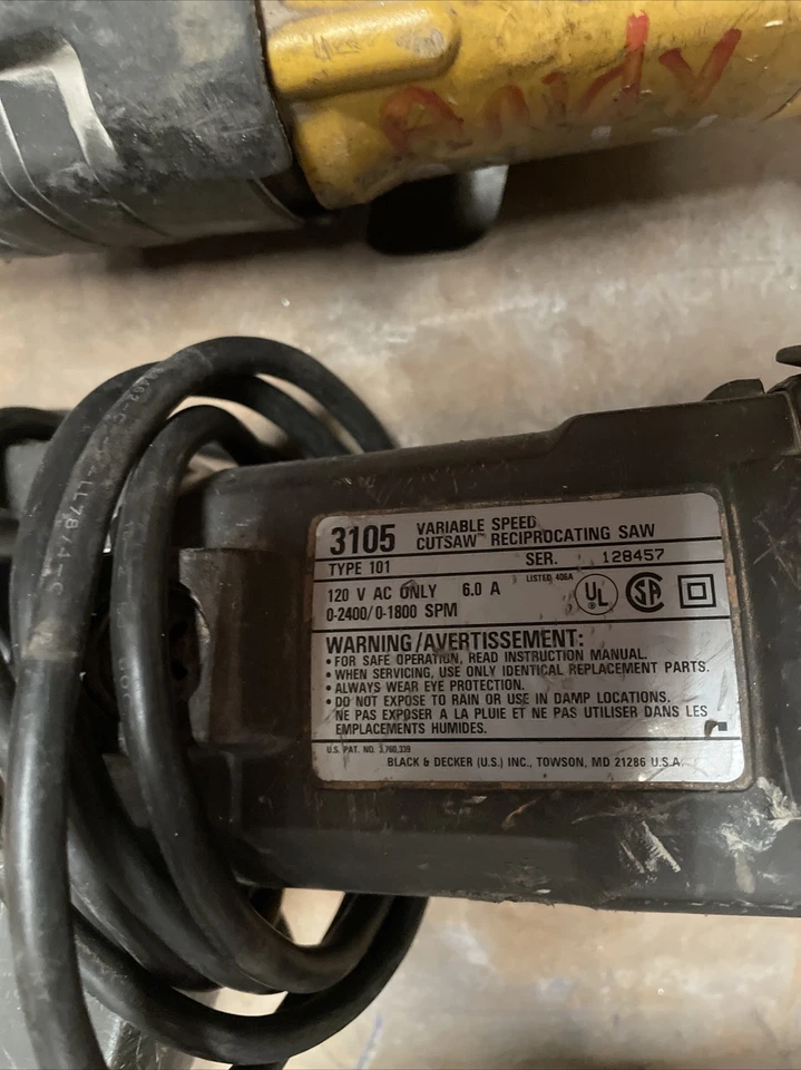 Black & Decker Cut-Saw 3105 - Reciprocating Saw - Image 1 of 2