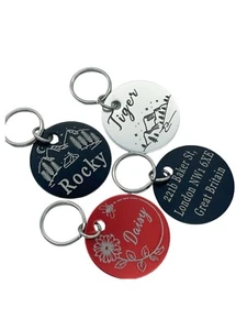 PAWPAW TAGS Customize Dog Cat ID Tags Personalized Pet ID Tags Designed - Picture 1 of 16
