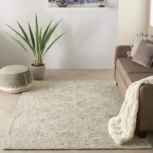 Nourison Vail Abstract Beige/Grey 3'9" x 5'9" Area -Rug, Easy -Cleaning, Non - Picture 1 of 9