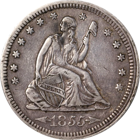 1855-P Seated Liberty Quarter Great Deals From The Executive Coin Company Cover