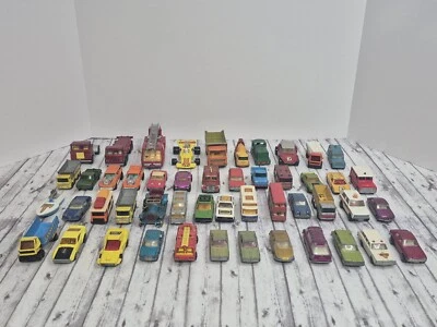 Vintage Lot Of 50 Matchbox Lesney Superkings Superfast Cars 1970s England Trucks - Image 1 of 4