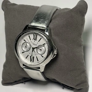 Women’s Steel By Design Watch Stainless Steel Japan Movt Genuine Leather Band - Picture 1 of 3