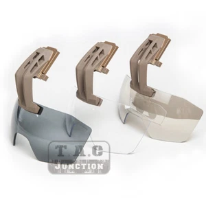 Taktischer Helm fester Arm Visier Schild Anti-Beschlag Linse Brille passt L4 Wilcox Shroud - Bild 1 von 16