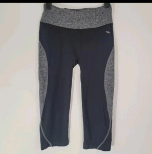 Ladies EVERLAST Leggings Size 10 UK Black Grey Cropped L17 Gym Running Yoga - Picture 1 of 11