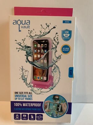 AquaVault 100% Waterproof Floating Smart Phone Case & Money Pouch AV03 PINK - Image 1 of 4