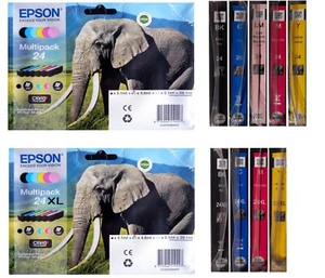 Cartuccia d'inchiostro originale Epson 24 24XL Expression Photo XP 55 750 760 850 - Foto 1 di 12