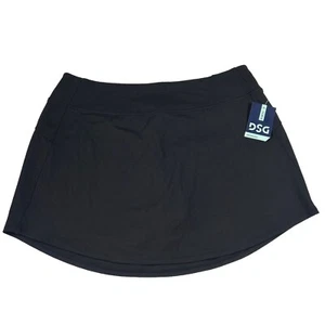DSG Women's Performance Skort/ Skirt Black Mid-Rise Built-in-Shorts Size L - Picture 1 of 10