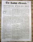 1757 newspaper CHIEF of the DELAWARE INDIANS in PENNSYLVANIA French & Indian War