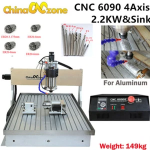 CNC 6090 Fresatrice router 4 assi macchina per incisione taglio lavandino volano 2,2 KW US - Foto 1 di 12