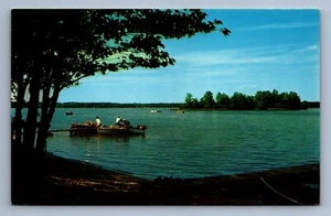 Postcard Vtg Michigan Tee Lake Lewiston Aerial View Nature - Bild 1 von 2