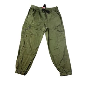 Union Bay Women's Army Green Joggers Drawstring Waist Elastic Ankle Size 13 - Picture 1 of 10