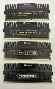 Corsair Vengeance 16GB (4x4GB) DDR3 PC3 1600MHz Desktop Ram | CMZ8GX3M2A1600C9 | - Picture 1 of 3