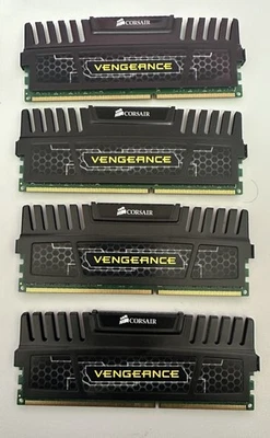 Corsair Vengeance 16GB (4x4GB) DDR3 PC3 1600MHz Desktop Ram | CMZ8GX3M2A1600C9 | - Image 1 of 3