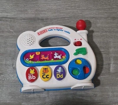 Vintage Vtech LITTLE SMART talk 'n lights radio Musical Learning Toy WORKS - Image 1 of 3