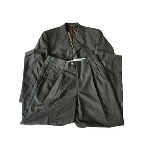 Gianfranco Ruffini Italy Suit 44R 39 Pants Olive Green Super 80s Worsted Wool - Picture 1 of 13