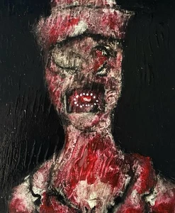 “Nurse” original horror art watercolour, gouache & acrylic paint - Picture 1 of 2