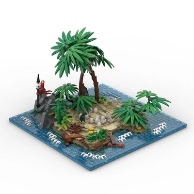 Zitianyoubuild A Little Island with Tortoise's Nest Building Toys 3813 Pieces - Image 1 of 4