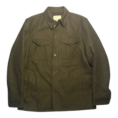 Banana Republic Heritage Collection Heavy Wool Shirt Jacket Mens L LargeGreen - Image 1 of 3