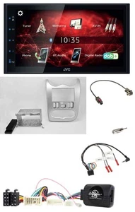 JVC DAB USB Bluetooth 2DIN Lenkrad Autoradio für Dacia ab 2012 hellsilber - Bild 1 von 8