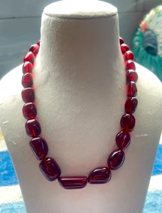 AAA Ruby Tumbled Cabochon Gemstone Neckless  11x13 mm To 18x25 mm - Picture 1 of 3