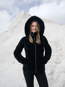 LeMieux Aspen Steppjacke mit Hahnentritt | wasserabweisend, Kunstfell, gefüttert - Bild 1 von 7