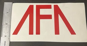 CALCOMANÍA ADHESIVA DE BMX DE LA VIEJA ESCUELA - AFA - ROJO - OG BICICLETAS BMX JMC HUTCH HARO GT DYNO - Imagen 1 de 2