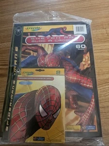 Vintage Crayola Spiderman 2 Sketch Pad and Markers Marvel Coloring Drawing - Picture 1 of 2