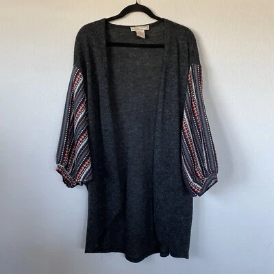 FLYING TOMATO Mujer S/M Cárdigan Abierto Suéter Kimono Mangas a Rayas Boho Foto 1 de 4