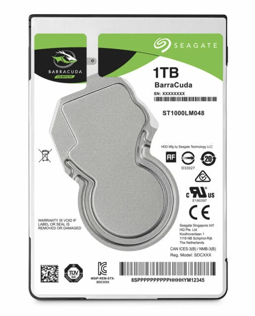 Seagate BarraCuda 1TB,Intern,5400RPM (ST1000LM048) HDD (Hard Disk Drive)