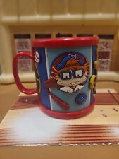 New ListingVtg 1998 Rugrats Mug Cup - Chuckie, Angelica & Tommy 3-D Red Sports Zak Designs