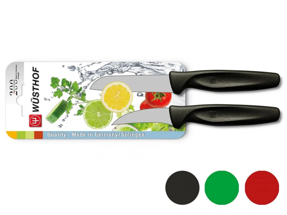 Wüsthof 9313 Messerset 2-teilig Gemüsemesser + Schälmesser schwarz / grün / rot - Bild 1 von 4