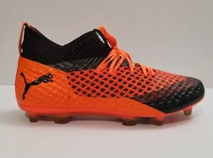 Puma Soccer Cleat Future 2.1 Netfit FG/AG 104812 02 Sz 7.5 Black/Orange Football - Picture 1 of 13